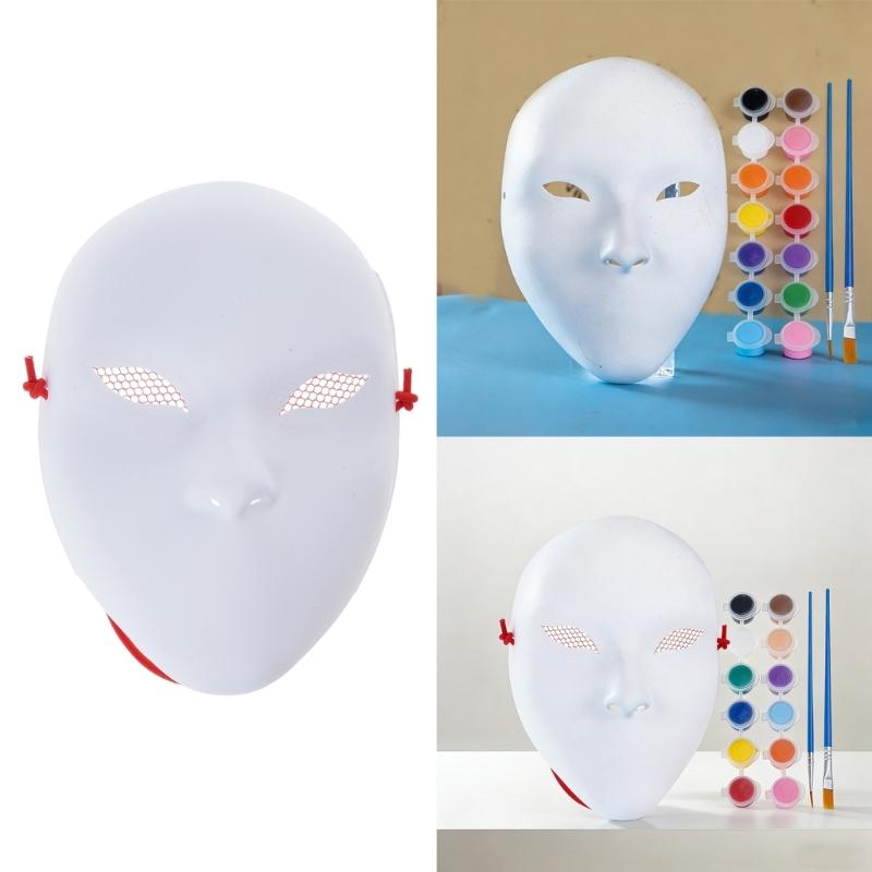 DIY Blank Paintable Mask Set Nuo Operas Mask for Artistic Projects,Theater,Halloween,Masquerades Parties,Classroom Arts
