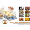 Rechargeable 3000G/0.1G Food Weighing Scale Digital Kitchen Scale Weight Grams Cooking Baking