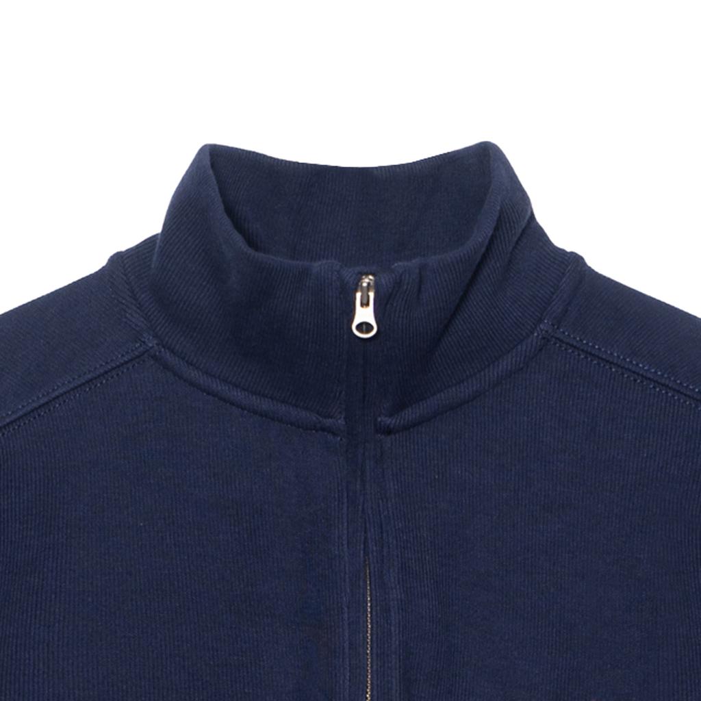 Polo Ralph Lauren Chlapecká jednobarevná mikina s vyšívaným logem na poloviční zip s dlouhým rukávem Dětská mikina Námořnická modrá 323886908-001