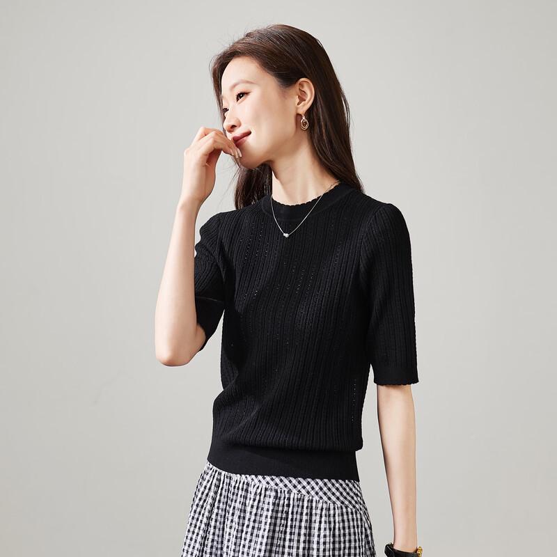 SOFSIL Women s Lace Trim Knit Top L