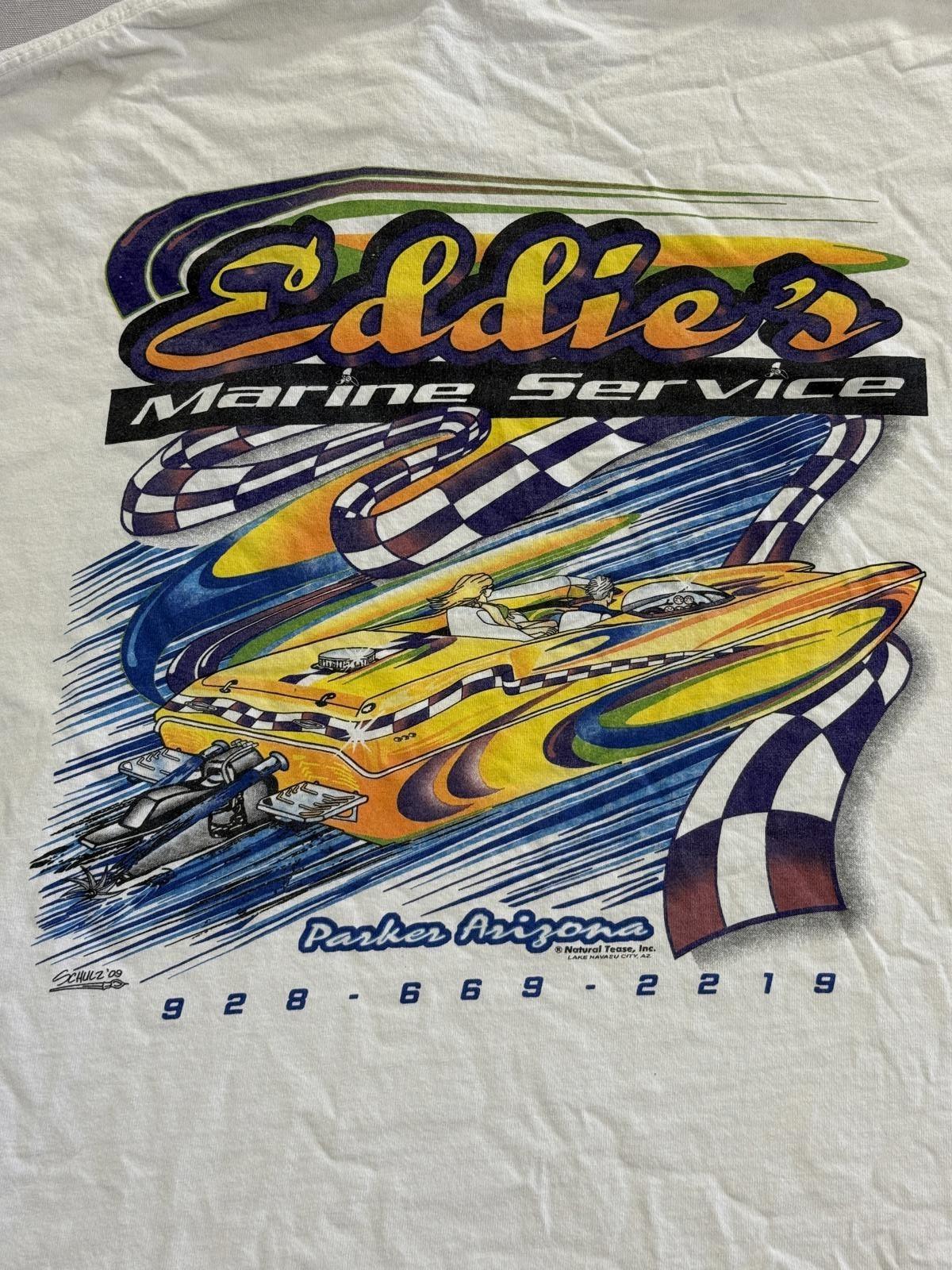 Speedboat T-shirt Lake Havasu Eddie s Marine Service 2XL XXL