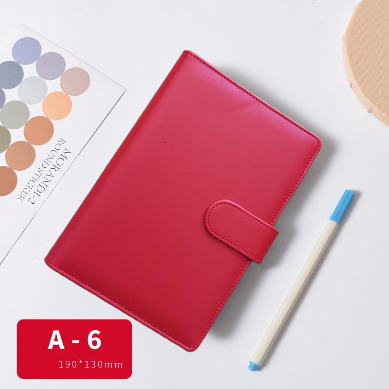 Customized Planner Diary Notebooks A5 A6 A7 Ring Binder Budget Pu Leather Binder Clip Notebook