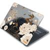 ENKAY HardShell Case for MacBook Air 13 A2337 M1 A2179 A1932, Gold Flowers