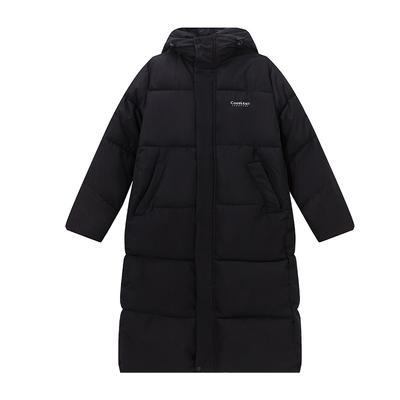 Damen Wadenlange Schwergewicht Winter Daunenjacke mit Kapuze