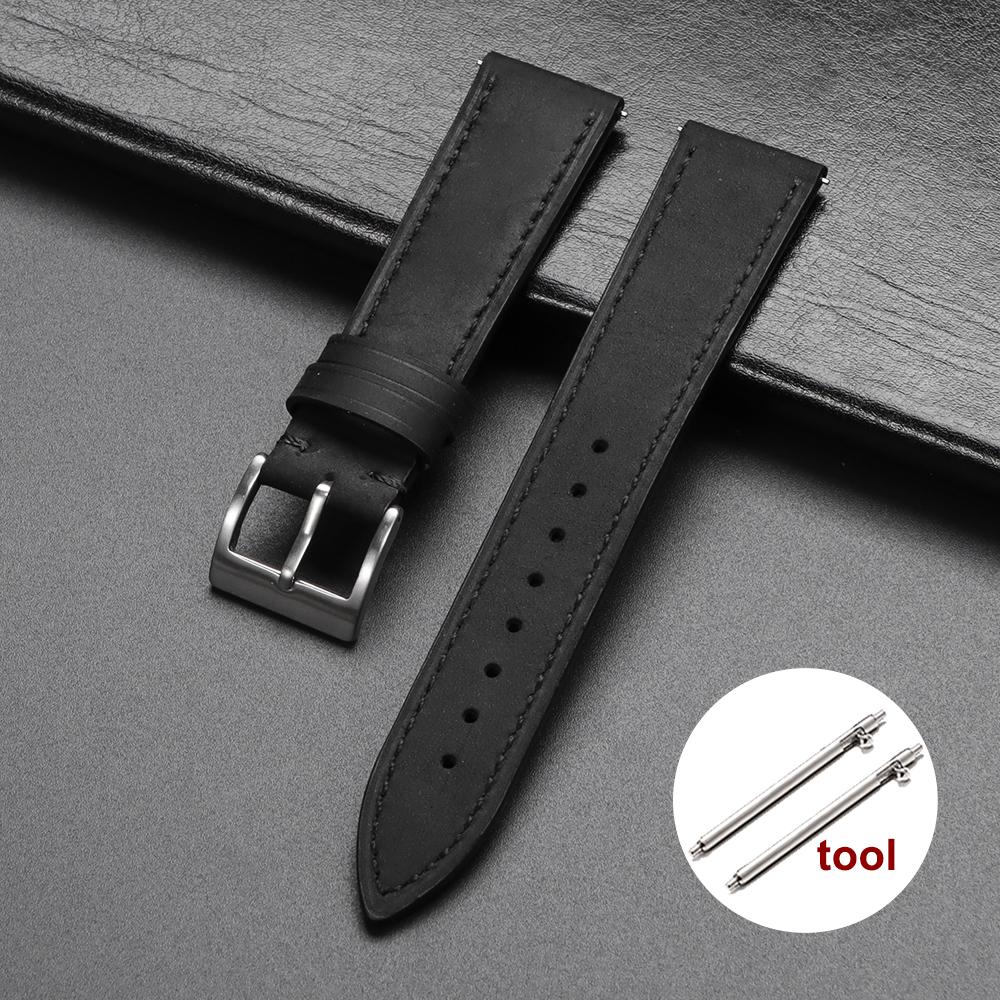 Retro Echtleder Uhrenarmband Schnellverschluss 18mm 19mm 20mm 21mm 22mm Weiches Vintage Braun Uhrenarmband Herren Damen Uhrenarmband