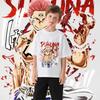 Kids Cotton Tshirt Jujutsu Kaisen Sukuna Print Anime Cartoon Top for Boys Girls 100-160cm Soft Comfortable
