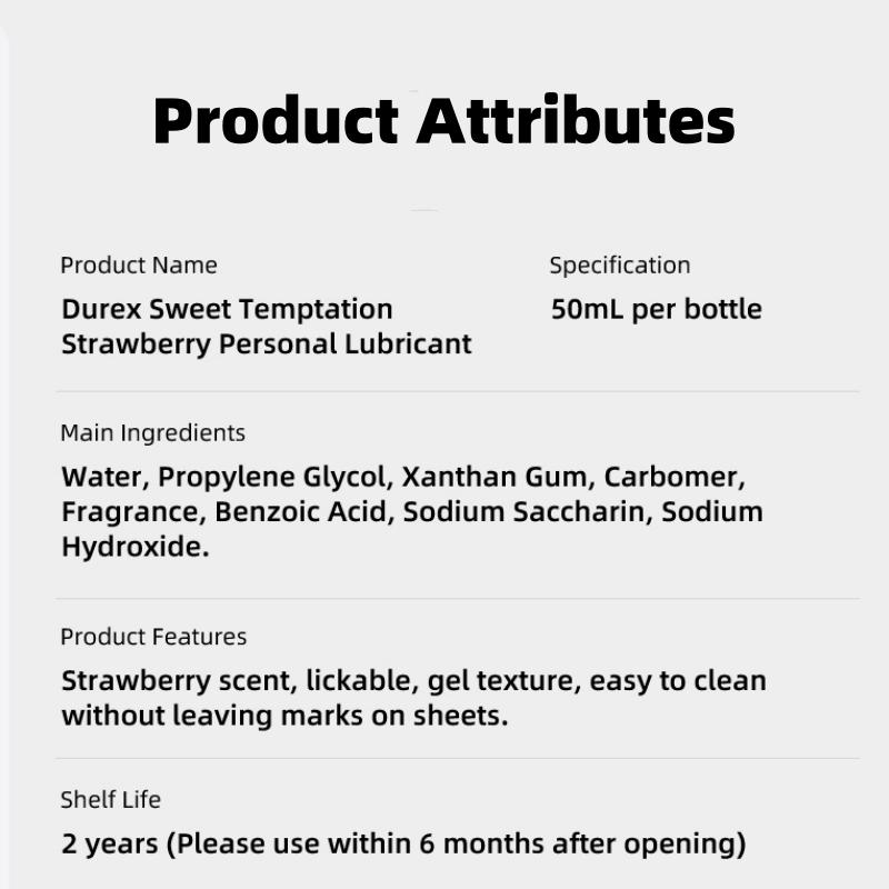 Durex Sweet Temptation Strawberry Personal Lubricant 50ML 1pc