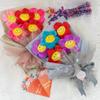 LOZIZI Smile Flower Plush Bouquet, Korean Artificial Never-Wilting Flowers, Gift for Birthday, Anniversary & Get Well, with Message Card, Purple