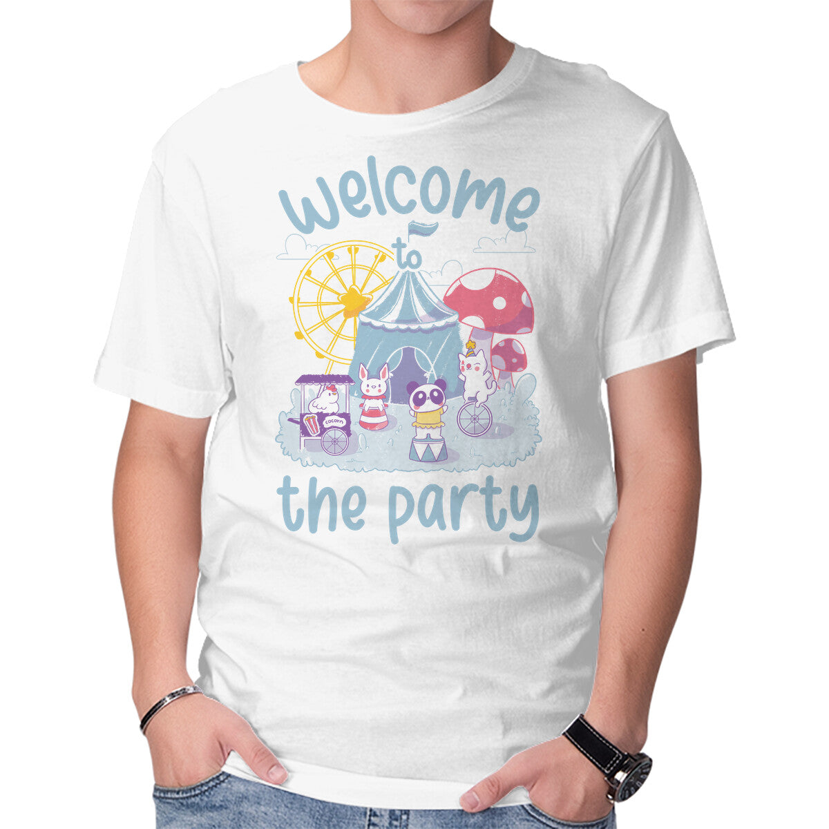 Unisex Crew Neck T-Shirt Traveling Circus Graphic Short Sleeve Casual Tee XL