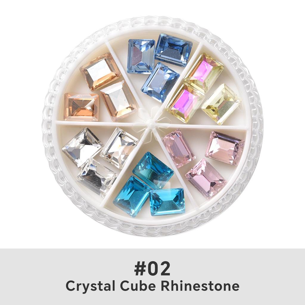 1Box Mixed 3D Nail Charms Resin Bowknot Leaf Pearl Nail Art Decorations DIY Manicure Tools Parts Nail Accessories Boxed