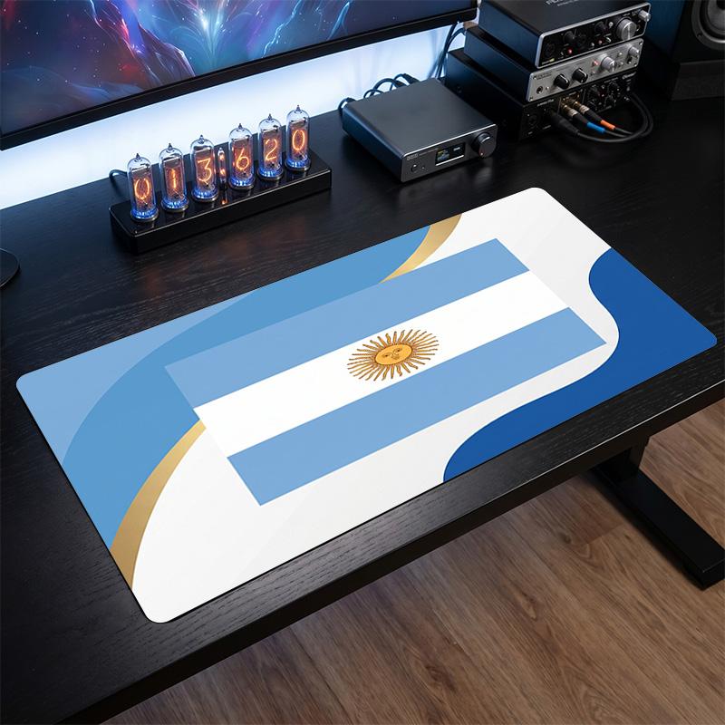 Argentina Football Crest Mouse Pad, Extended Non Slip Rubber Desk Mat for Gaming Office Laptop Fan Gift