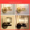 Luminárias de Parede Modernas Quadradas e Circulares de Cristal Para Decoração de Sala de Estar e Quarto