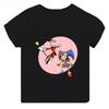 Hochwertige lässige Baumwoll-T-Shirts für Jungen und Mädchen, süße kurzärmelige neue digitale Zirkus-Print-T-Shirts für Mädchen, Kinderoberteile