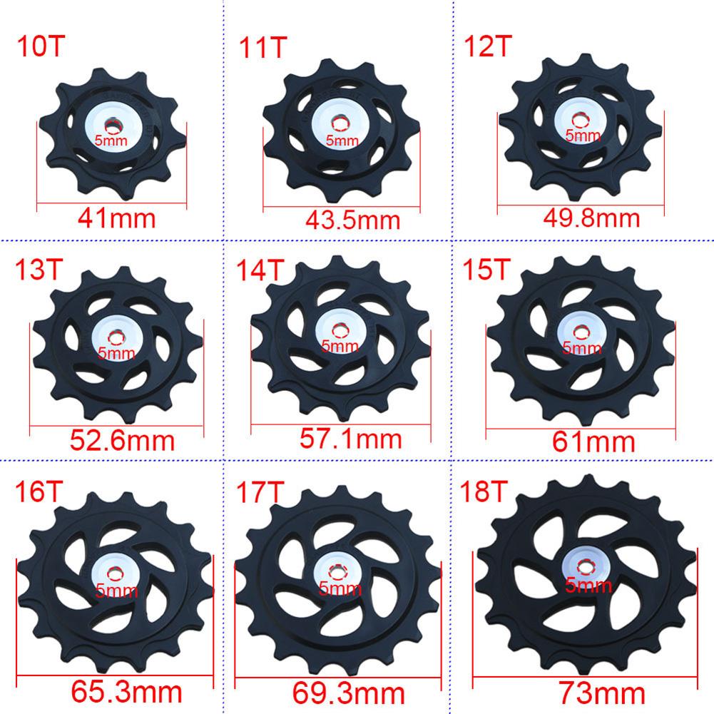 10T 11T 12T 13T 14T 15T 16T 17T 18T Bearing Bicycle Rear Guide Wheel Road Bike Rear Mech Derailleur Pulley Roller For Repair Kit