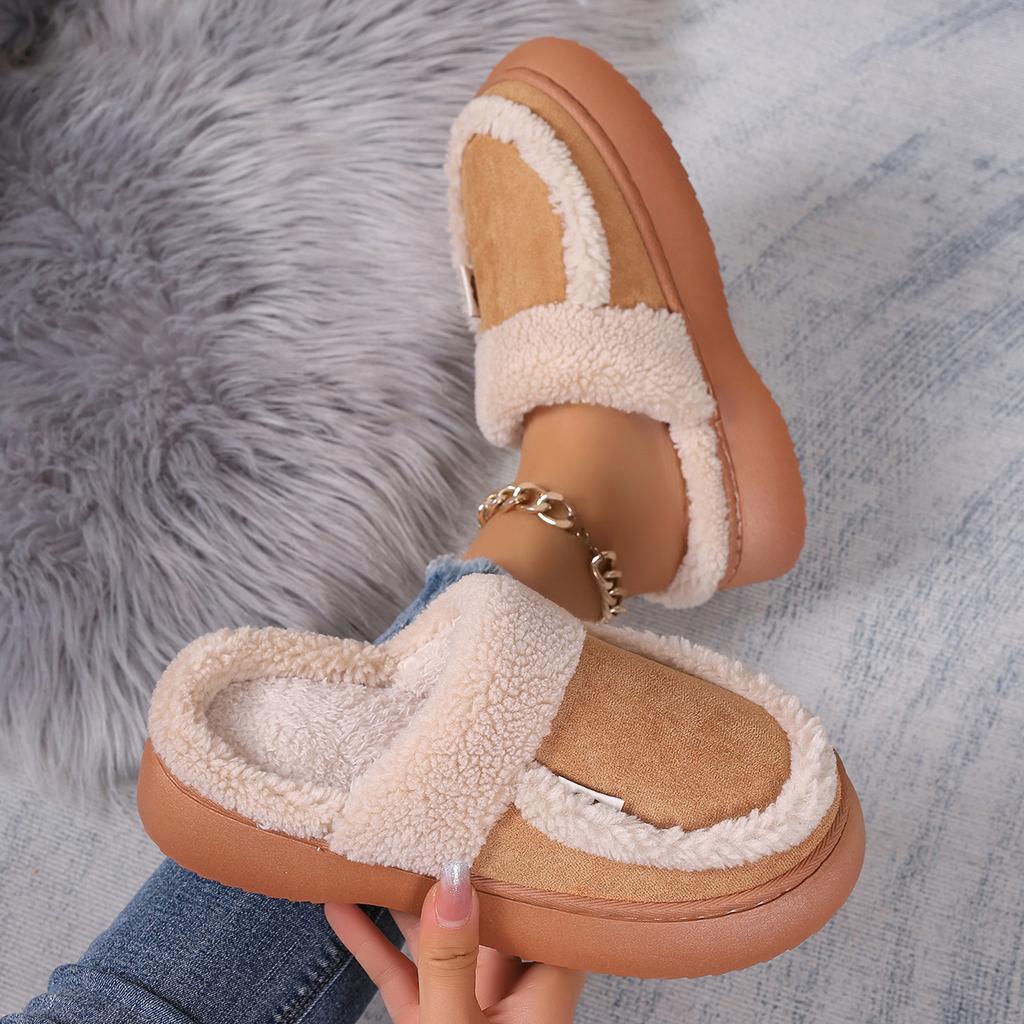 Women Slippers Casual Couple Home Shoes Women 2025 Slip-on Soft Thick Soled Slides Women Winter Indoor Comfort Slippers