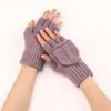 Knitted Fingerless Gloves Winter Thicken Warm Touch Screen Gloves for Men Women Gloves Warm Half Finger Student Gloves