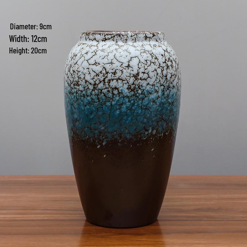 European Minimalist Ceramic Floor Vase for Living Room - Ikebana & Dried Flowers