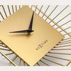 Nextime Vasco Metal Table or Wall Clock Gold - 25cm x 25cm x 12cm