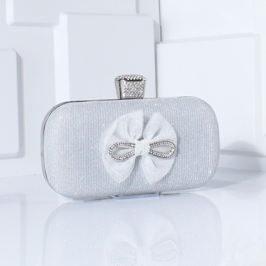 Women Envelope Evening Bag Ladies Chain Shoulder Bags Shiny Silver Handbag Purse Female Wedding Dress Banquet Party Clutches