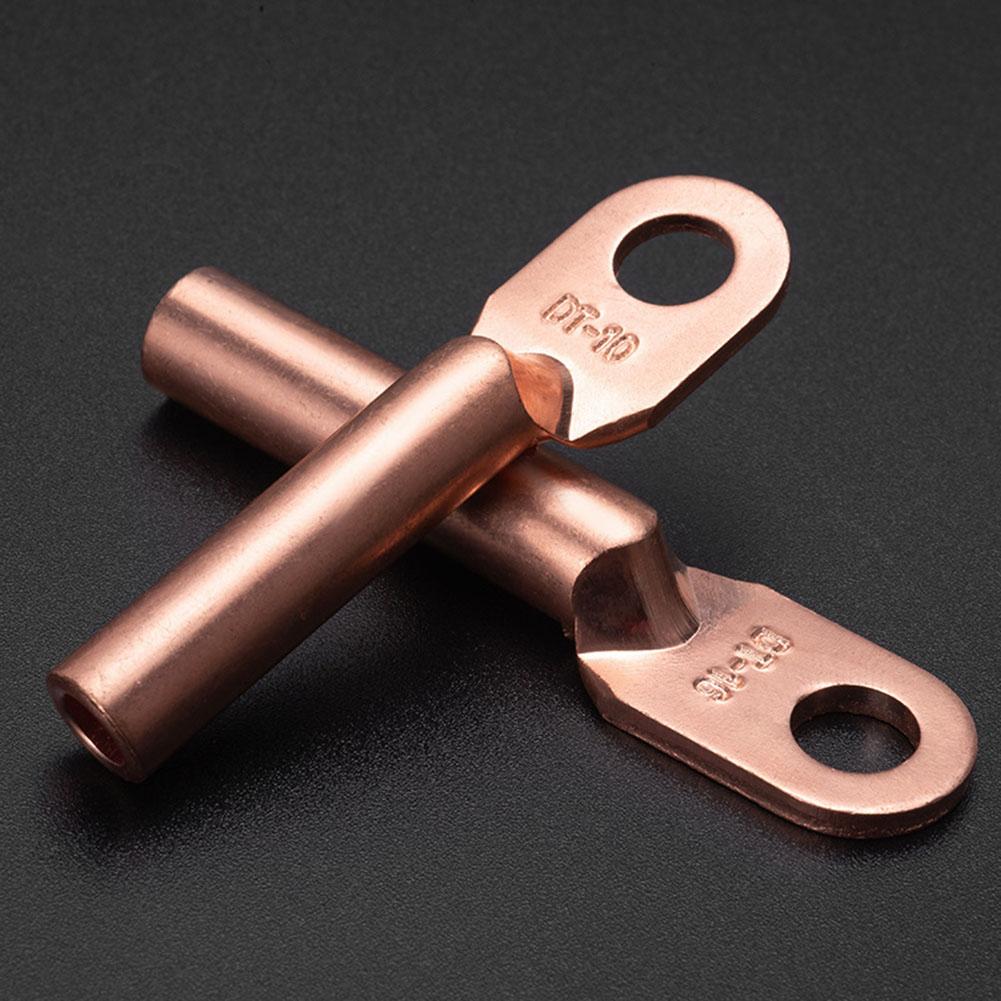 

10PCS DT-10/16/25/35mm2 Wire Crimp Connector Auto Cable Copper Crimp Terminal For Electrical Tool Accessory In Stock Wholesale DT-10