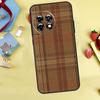 Brown Plaid Cover For OnePlus 8T 10T 13 13R 12 12R 11 10 Pro OnePlus Nord CE 4 2 3 Lite N30 N20 N10 Case