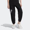 adidas Neo Solid Stripe Casual Tapered Knit Sports Pants Women Bottoms Black HN2388