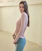 Debiweeo Women'S Yoga Wear Devi-T0124-Salmon Pink Pilates Double Button Wrap Long Sleeve