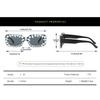 Fashion Vintage Pearl Sunglasses Women Punk Luxury Designer Diamond Square Shades UV400 Trendy Elegant Ladies Sun Glasses