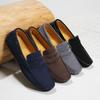 Men's Shoes Popular Summer New Doudou Shoes Men's Leather Casual Shoes Breathable One Pedal Driving Loafers
