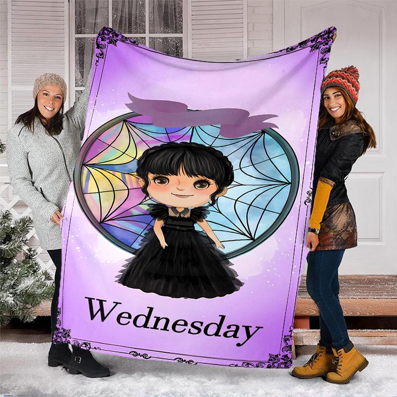 Wednesday Addams3 printed throw blanket—lightweight,soft,warm;versatile blanket for all seasons—perfect as &air-conditioning throw,nap blanket