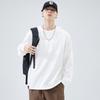 Heavyweight Pure Cotton Men Long Sleeve Crew Neck Loose Casual T Shirt
