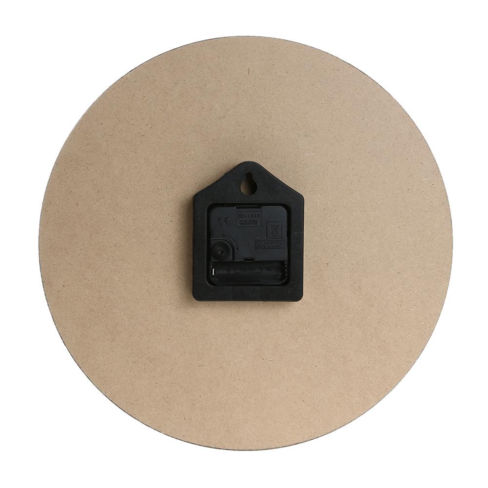 Vintage Circle Bedroom Living Room Number Mute Wall Clock 30cm Diameter (1)