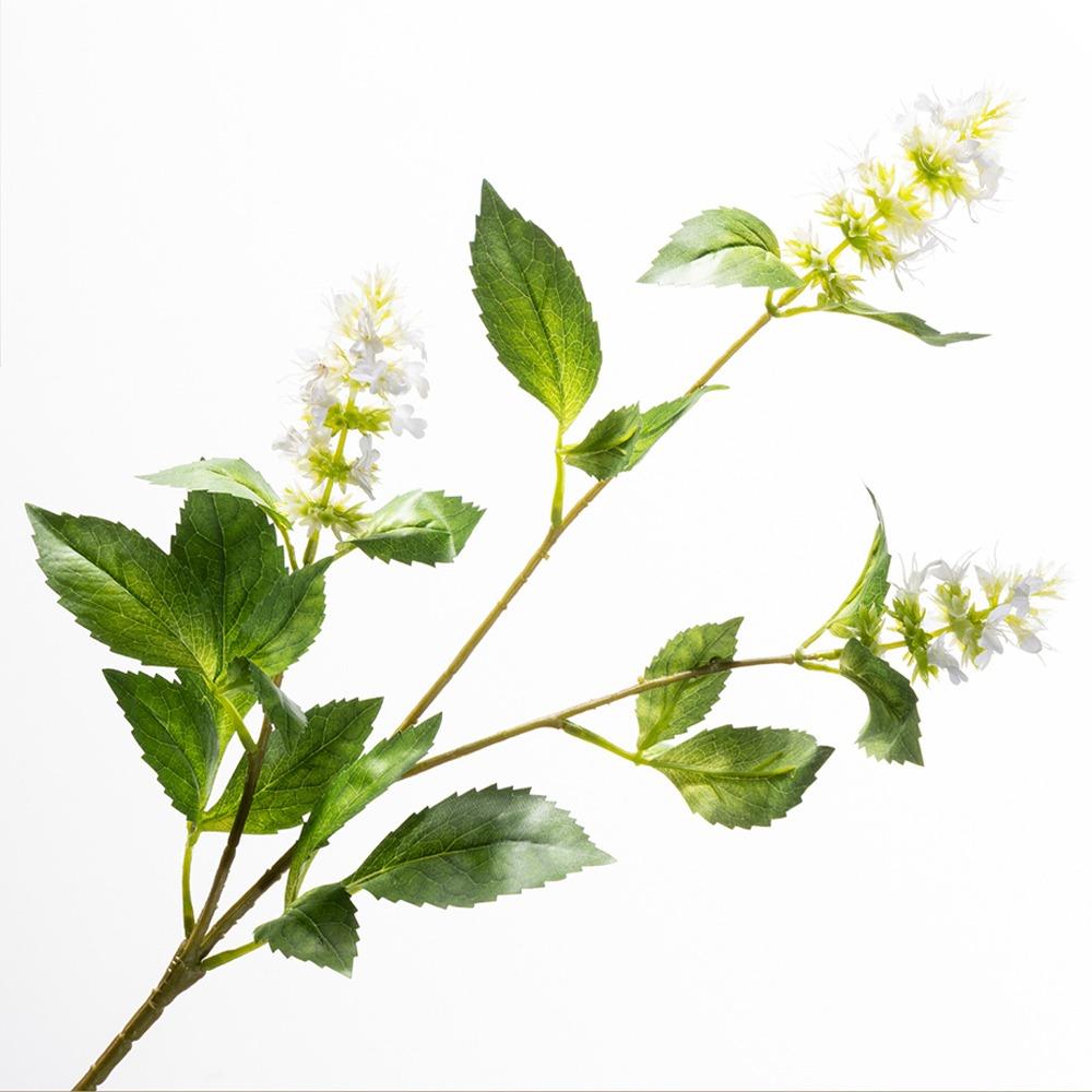 3 Head Artificial Pogostemon Stem Spike Flower Simulation Pogostemon Silk Faux Flower  Table Decor