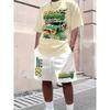 Digital Printed Summer Racing Pattern Men's Casual Two-piece Set