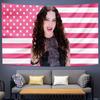D-Daniela Avanzini Tapestry American Flag Wall Art Kawaii Room Decor Aesthetic Room Decoration Accessories For Fans Party