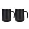 Taza de café aislada de 350/500 ml con asa, taza de acero inoxidable aislada, vaso de café, termo, tazas de té con borde