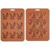 Silicone Eagle Ice Tray 9-Cavity Easy Release Chocolate Biscuit Mold DIY Creative Animal Shape Ice Cube Maker for Kitchen Baking