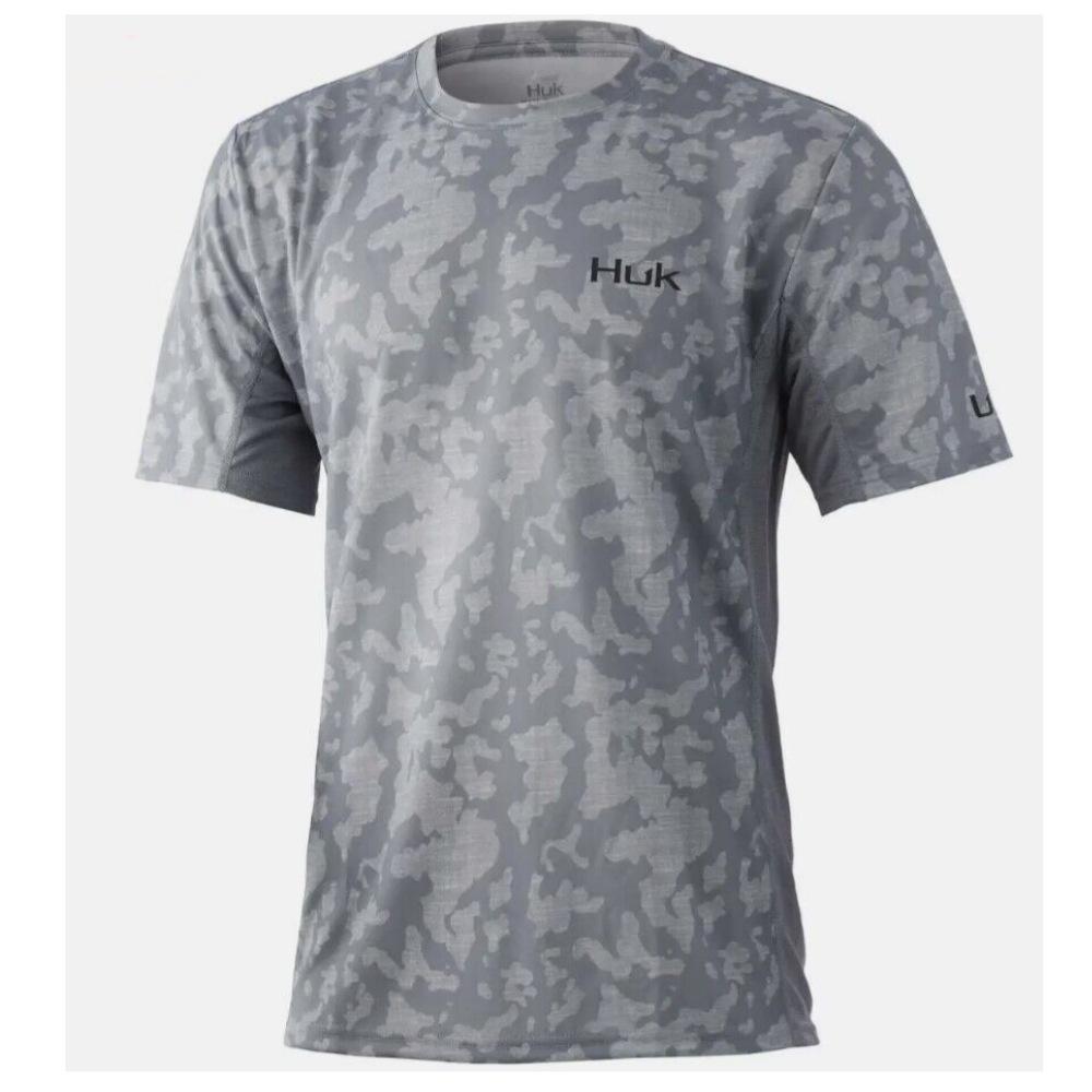 2024 new HUK short-sleeved fishing suit T-shirt, outdoor sunscreen quick-drying clothes, ice silk short-sleeved round neck shirt