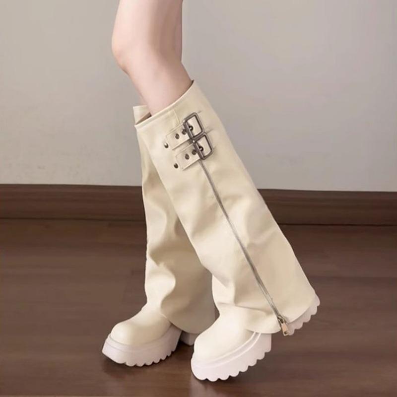 New Thick-soled Boots and High-top Riding Boots for Women, Such As Big-headed Shoes, Trouser Boots, and Dui Dui Boots