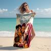 1pc KPop Demon Hunters9 Beach Towel, Comfortable and Thick, and Swimming/Bath/Picnic/Camping Towel, Suitable for Seaside Beaches