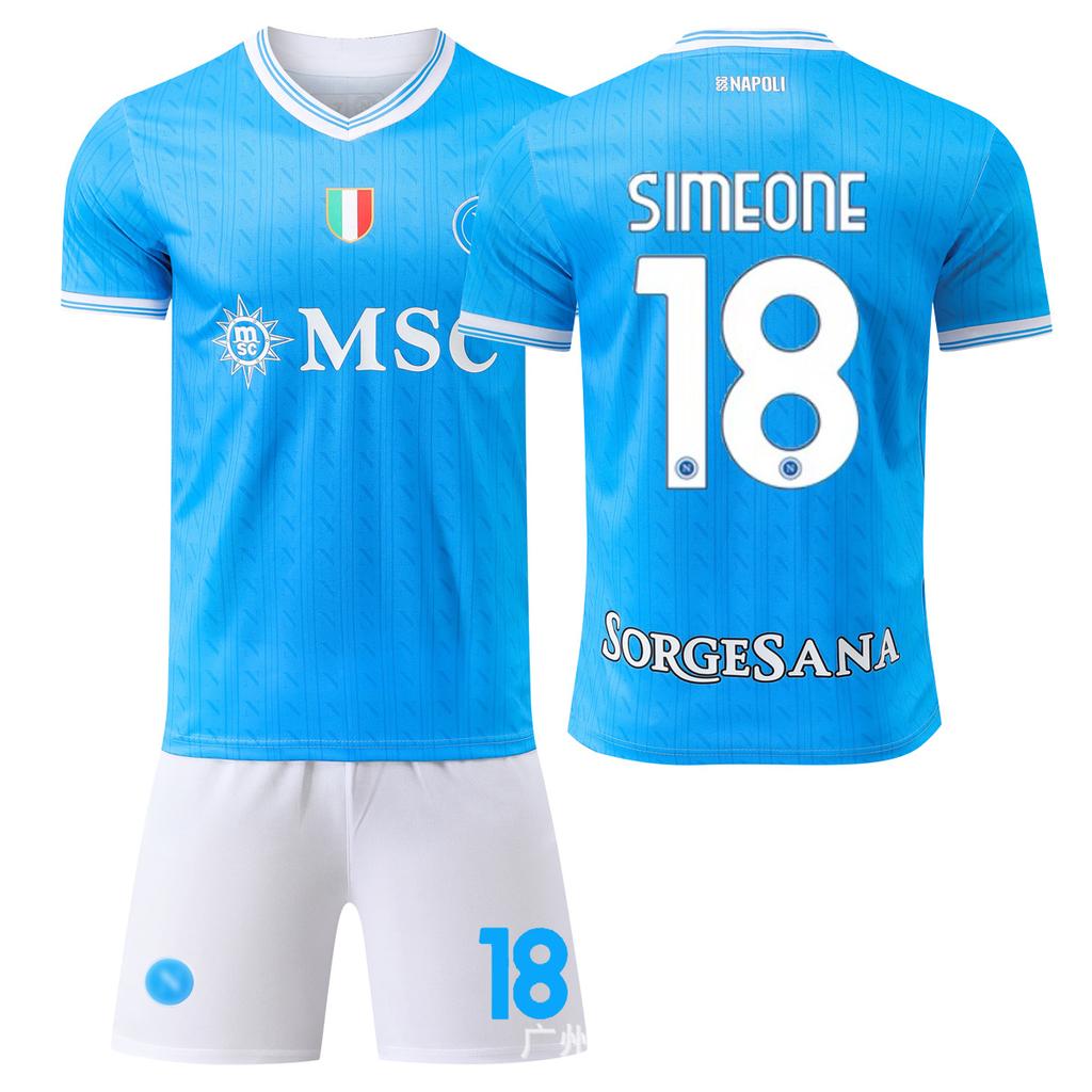 Saison Fußballtrikot Neapel Heimtrikot Erwachsene Kinder Trainings trikot