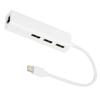 3-Port Hub USB2.0 RJ45 Lan Netzwerkkarte USB3.1 Typ-C zu Ethernet Adapter für OS X   Android