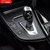 Padrão de fibra de carbono Painel de mudança de marchas de carro Lateral L Shape Strips Guarnição Interior para BMW 3 Serie 4 3gt F30 F31 F32 F34 F36