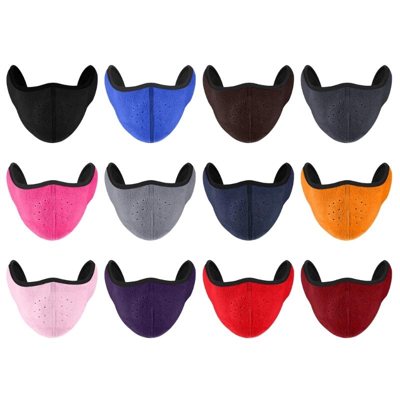 Wind Proof Earmuffs Warm Fleece Ear Protections Breathable Mask Winter Outdoor Riding Half Face Mask Winter Warm Scarf