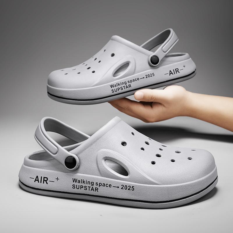 New Arrival Mens Sandals Casual Printed Beach Shoes Fashion Clogs for Men Non-slip Wear-resistant Garden Shoes Slippers Man