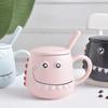 Kreative süße lustige Keramiktasse Bürogeschenk Haushaltsbecher Kaffeetasse Tasse für Wasser Paare Frühstückstasse