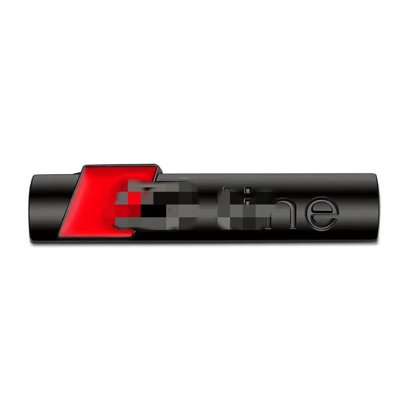 

1Pcs S-Line Car Body Emblem Grill Front Hood Badge Grille S L-ine Auto Accessories Sline-Black(Badge)