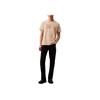 Soft Breathable Daily Crew Neck Short Sleeve T-Shirt Men Tops Khaki 40EC812-230