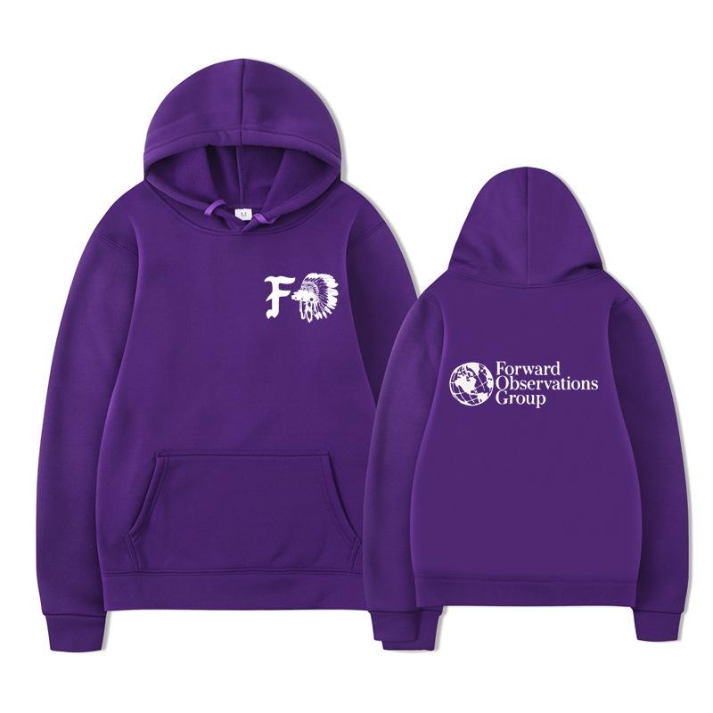 Gbrs Forward Observations Group Hoodie Punk Skeleton Autumn Winter Fleece Streetwear Tops