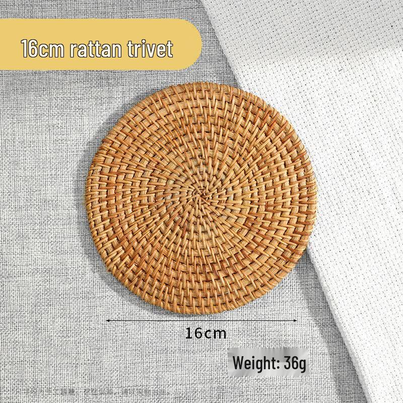 Japanese Style Rattan Woven Heat Insulation Mat Set